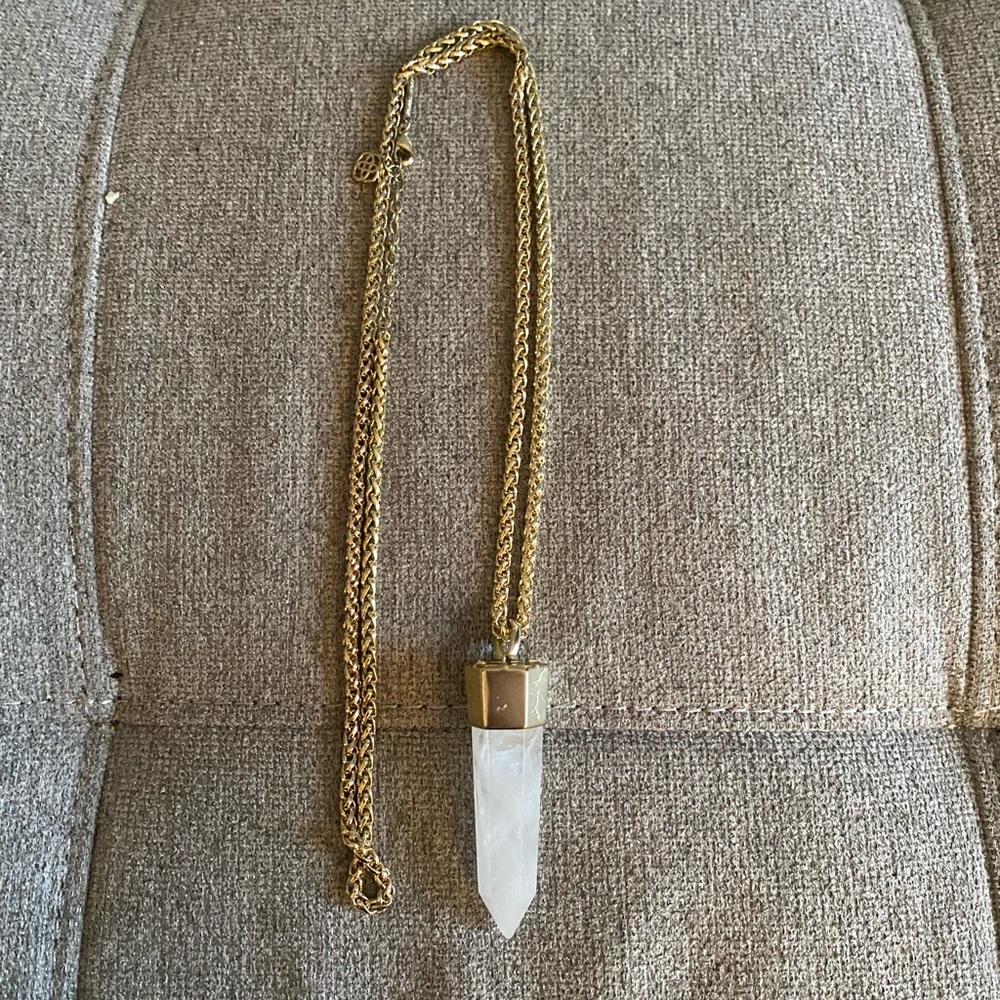 Kendra Scott Jayce necklace - gold and clear crystal